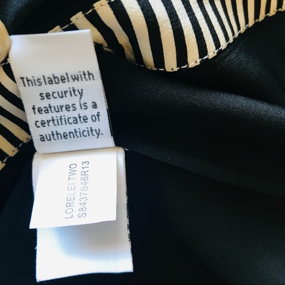 Diane Von Furstenberg DVF Black Collar Lorelei Long Sleeve Button Up Silk Blouse - Picture 10 of 15